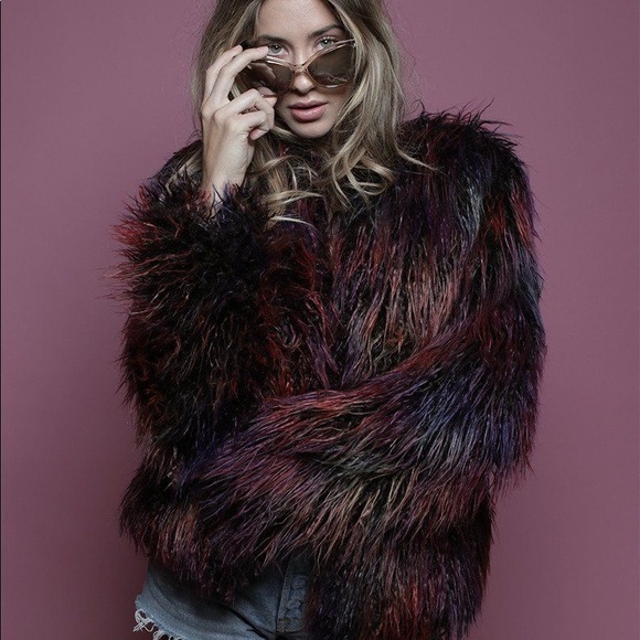 SpiritHoods Jackets & Blazers - Midnight Alpaca Faux Fur Bomber